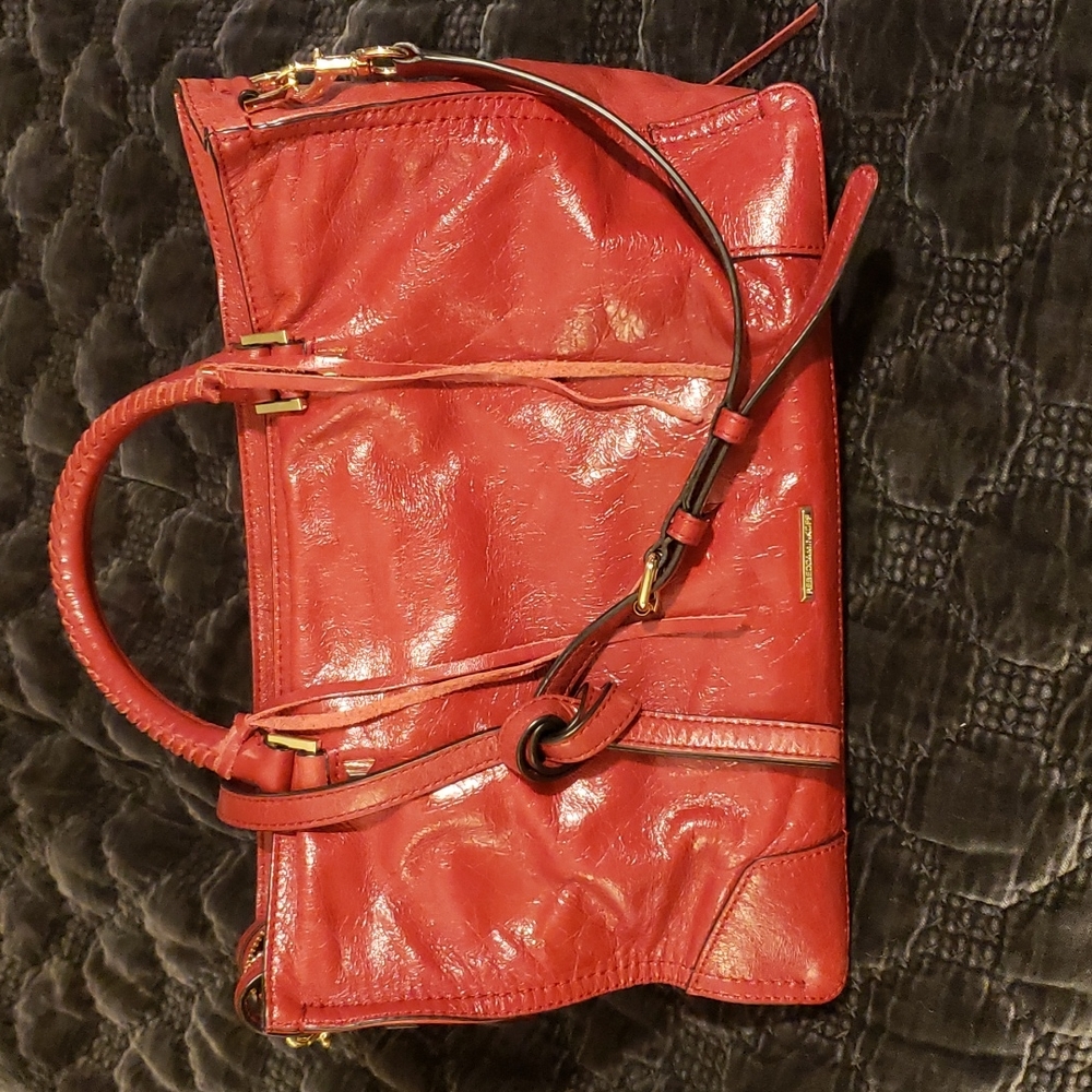 Rebecca Minkoff red leather handbag
